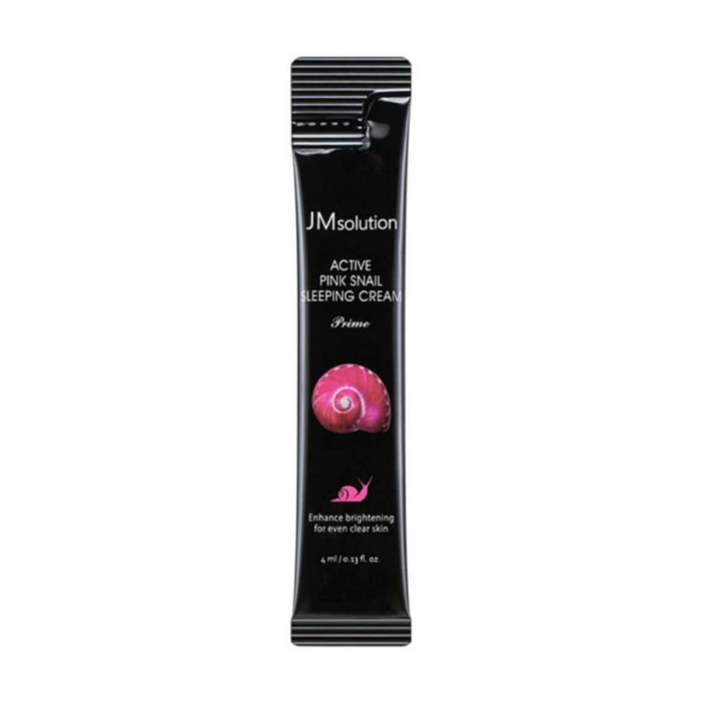 Нічна крем-маска для обличчя JMsolution Active Pink Snail Sleeping Cream з муцином равлика, 4 мл